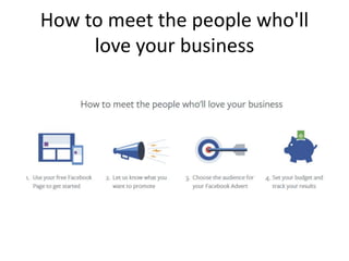 How to meet the people who'll
love your business
 