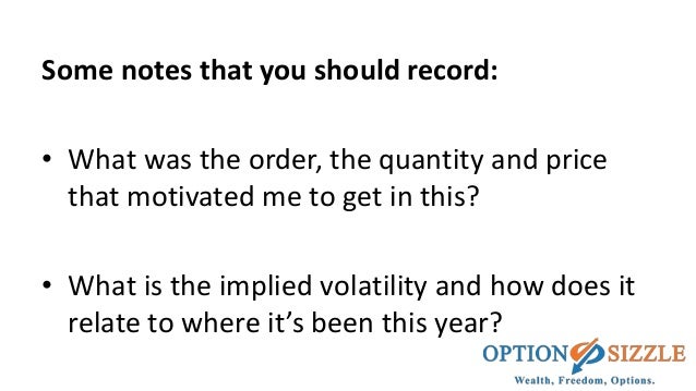 Trade options successfully