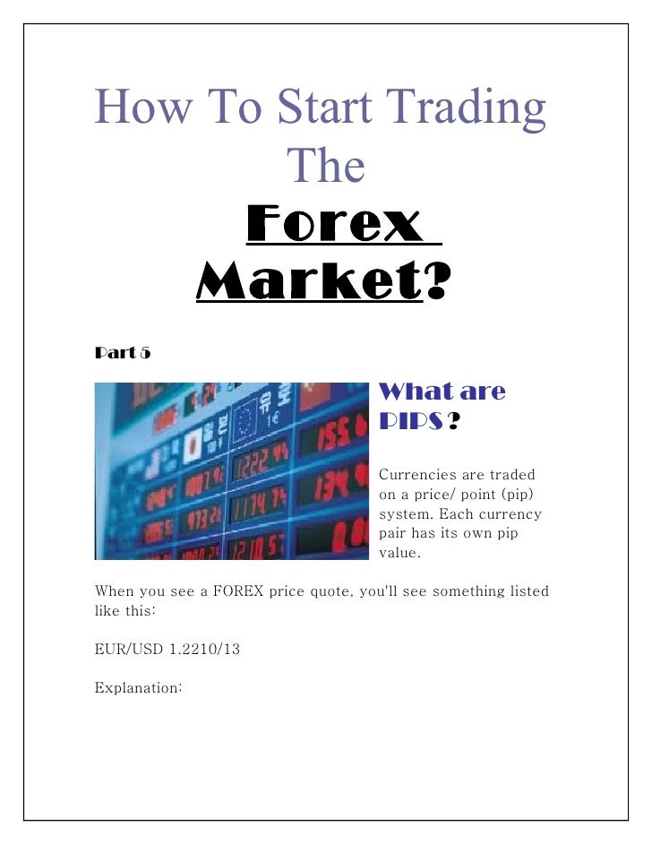 How to start forex trading