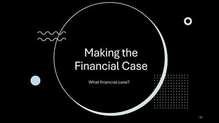 Making the
Financial Case
What financial case?
32
 