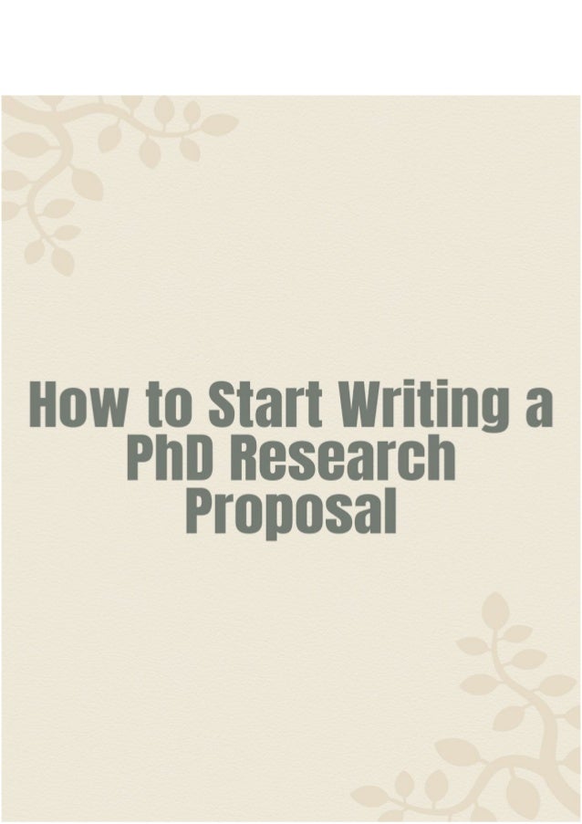 How to write a research proposal for a PhD in two days - Quora