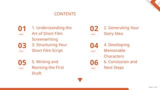 Comprehensive Guide to Writing and Structuring Short Film Scripts | PPTX