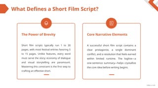 Comprehensive Guide to Writing and Structuring Short Film Scripts | PPTX