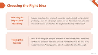 Comprehensive Guide to Writing and Structuring Short Film Scripts | PPTX