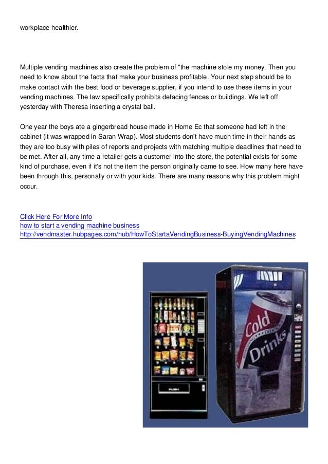 How to Start Your Own Vending Machine Business