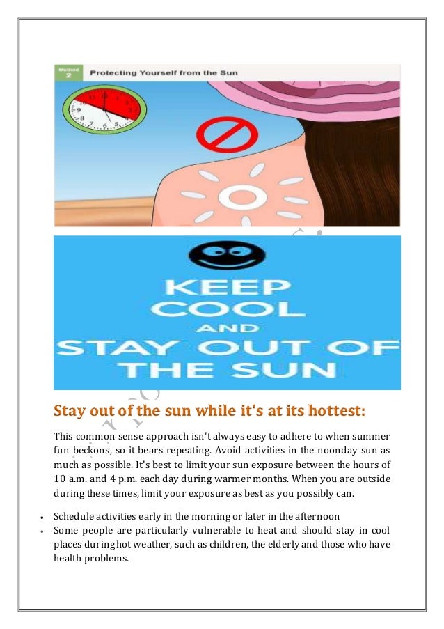 How to stay cool in warm weather