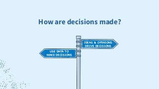 LTD COMPANY
SOLE TRADER
USE DATA TO
MAKE DECISIONS
IDEAS & OPINIONS
DRIVE DECISIONS
How are decisions made?
 