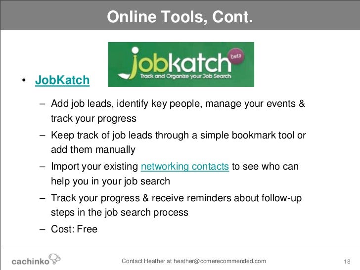 organizing your job search