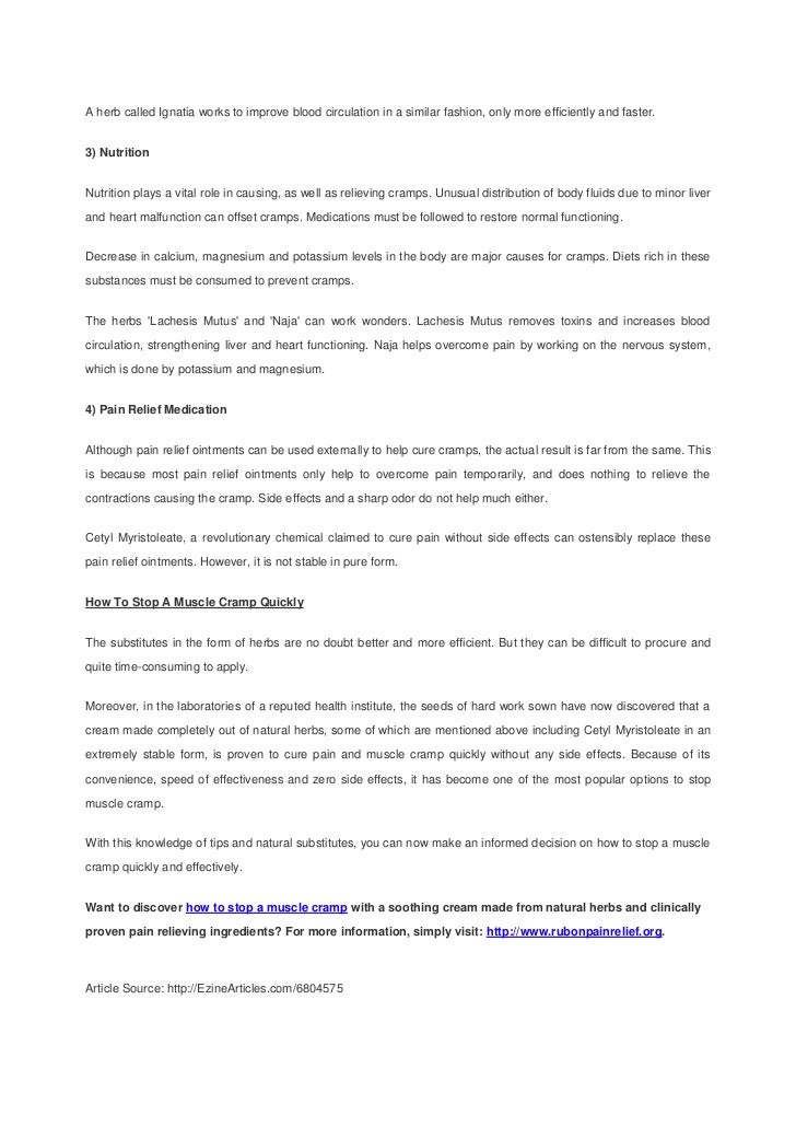 How To Stop A Muscle Cramp? Muscle Cramp With Simple Solutions Without Side Effects