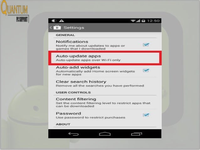 Android: Stop auto update of Apps to save internet usage