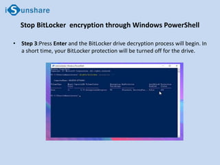How to Stop BitLocker Drive Encryption | PPTX