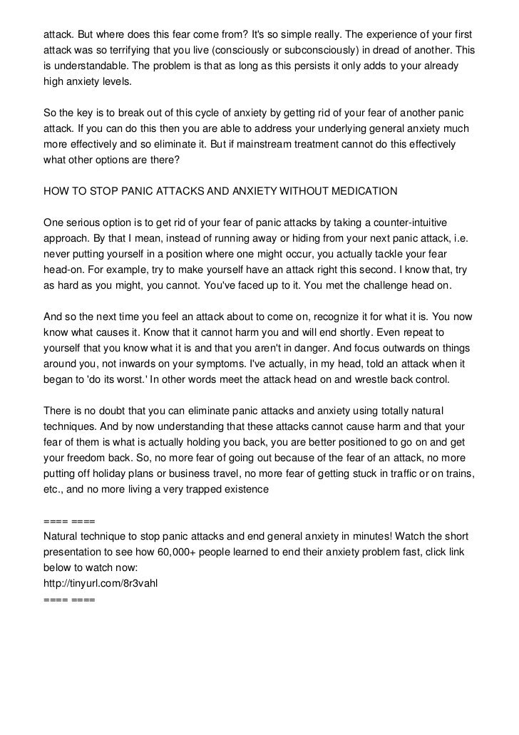 How to Stop Panic Attacks and Anxiety Without Medication