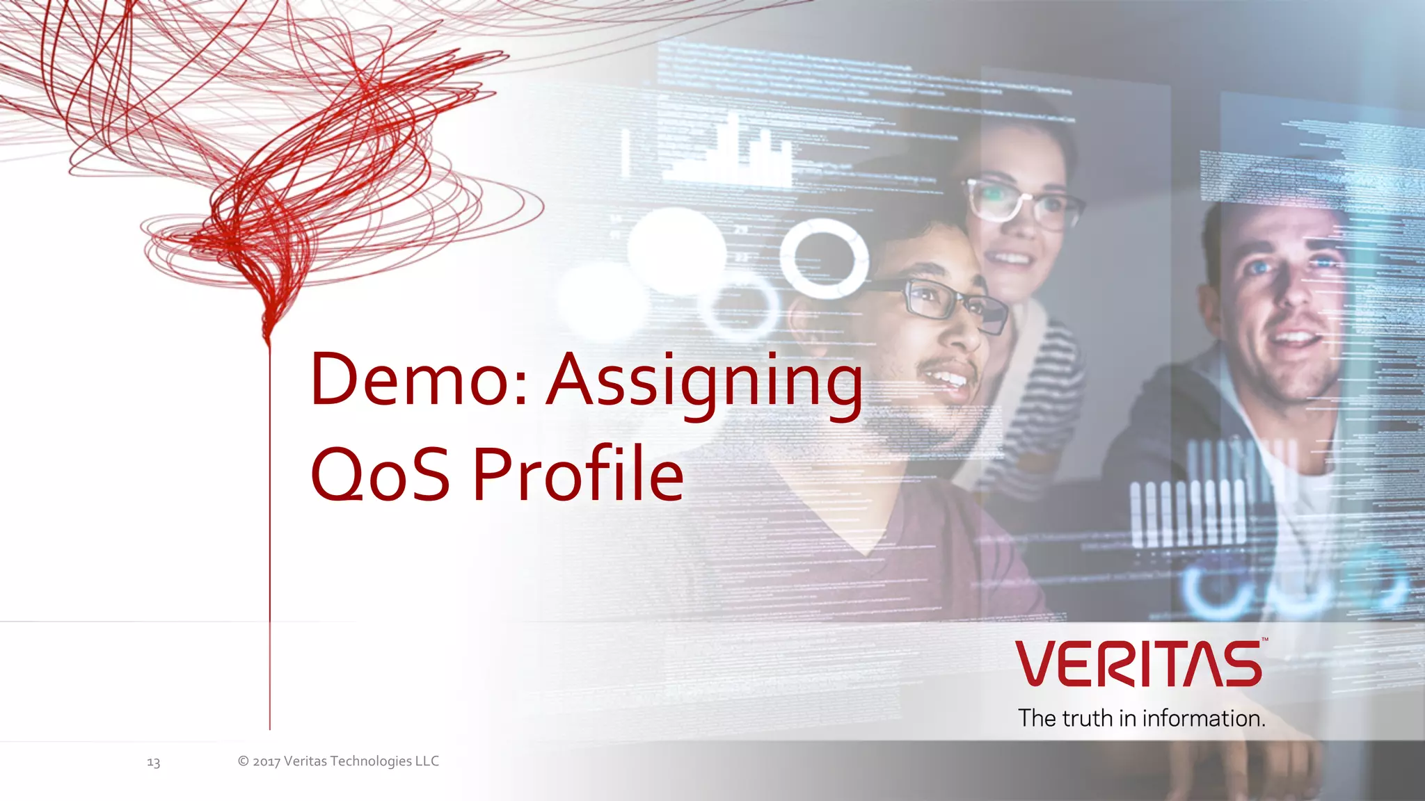 © 2017 Veritas Technologies LLC13
Demo: Assigning
QoS Profile
 