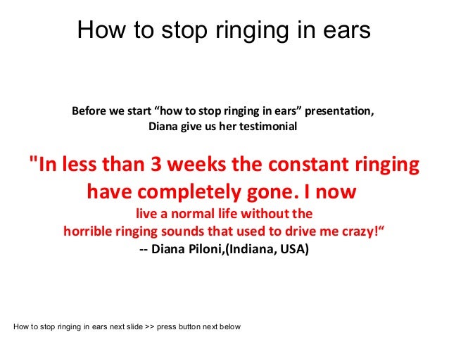 Stop Ringing In Ears _ Tinnitus: What Causes Ear Ringing and How to ...