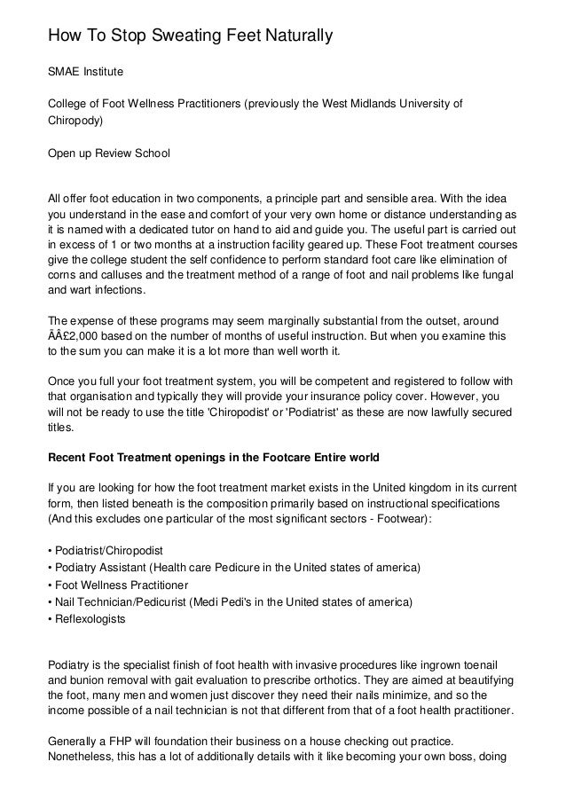 How To Stop Sweating Feet Naturally