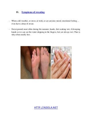 cold sweaty hands and feet