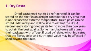 How to store pasta noodles | PPTX