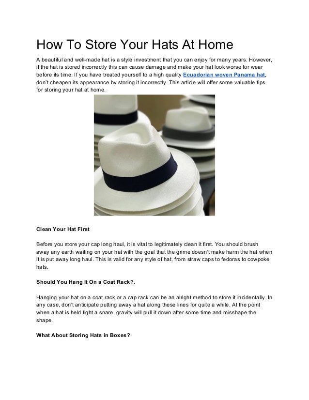 how to put a hat on