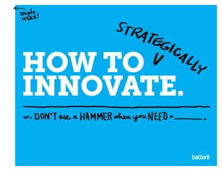 HOW TO
INNOVATE.
 