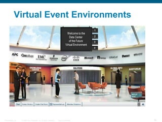Virtual Event Environments




Presentation_ID   © 2006 Cisco Systems, Inc. All rights reserved.   Cisco Confidential   32
 