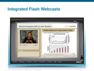 Integrated Flash Webcasts




Presentation_ID   © 2006 Cisco Systems, Inc. All rights reserved.   Cisco Confidential   34
 