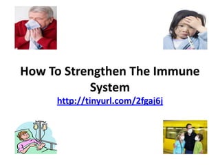 How To Strengthen The Immune System http://tinyurl.com/2fgaj6j 