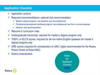 Rotary Application How to Strengthen Your Rotary Peace Fellowship Application | PPTX