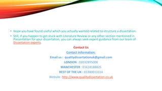 How to Structure a Dissertation | PPTX