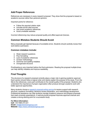 How to Structure a Research Proposal Writing for Higher Approval ...