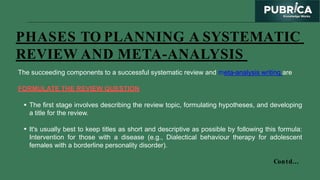 How to structure your table for systematic review and meta analysis ...