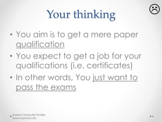 Aurora Computer Studies
(www.auroracs.lk)
4
 