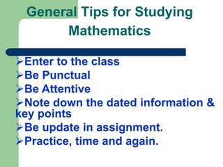 How to study mathematics? | PPTX