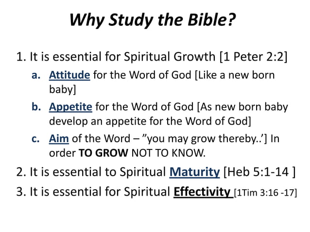 How to study the bible | PDF