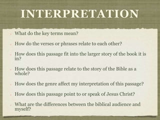How to study the bible and lead a bible study | PPTX