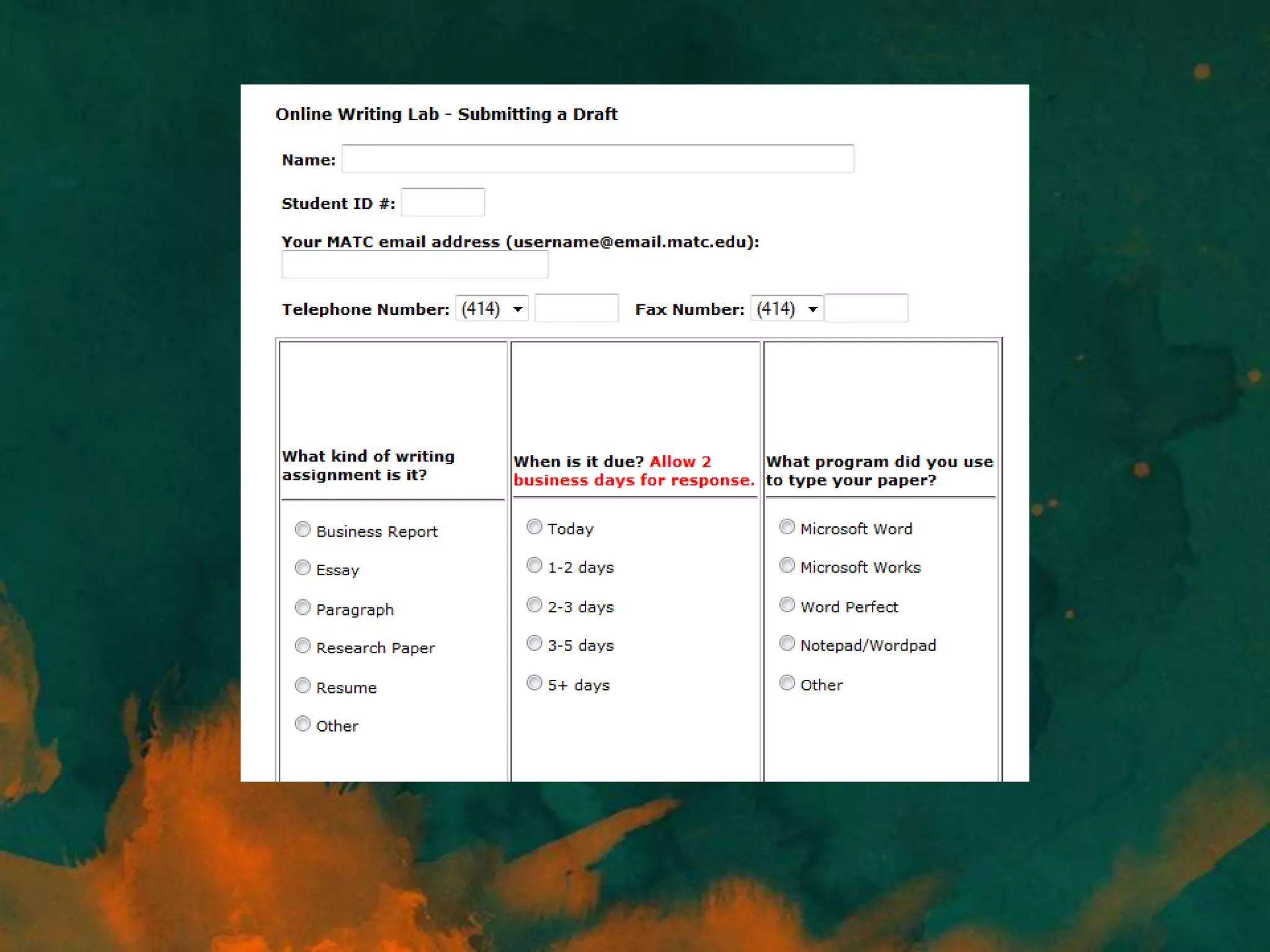 How to submit an essay