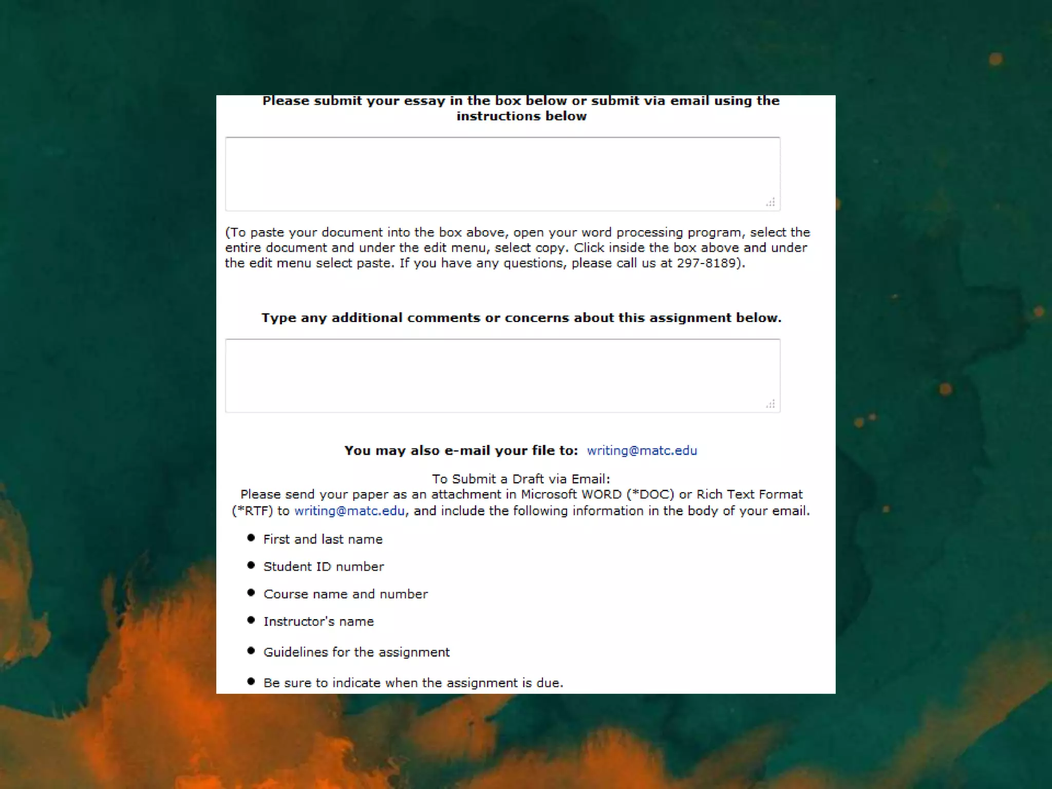 How to submit an essay