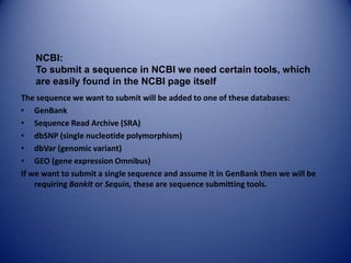 How to submit a sequence in NCBI