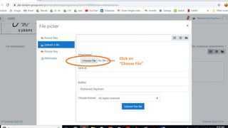 Click on
“Choose File”
 