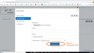 Click on
“Upload this file”
 