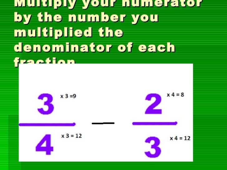 How to subtract fractions