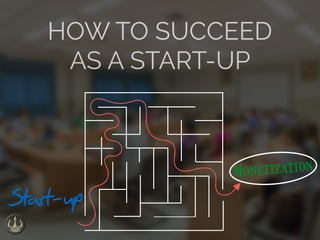HOW TO SUCCEED
AS A START-UP
Start-up
Monetization
 