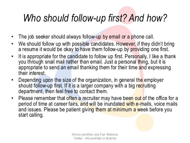 job fair follow up email