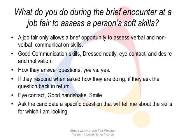 questions to ask at job fairs