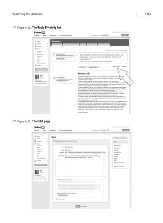 Searching for Answers

o Figure 9-21.

The Reply Privately link

o Figure 9-22.

The Q&A page

183

 