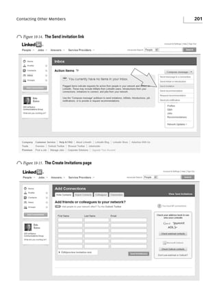 Contacting Other Members

o Figure 10-14.

The Send invitation link

o Figure 10-15.

The Create Invitations page

201

 