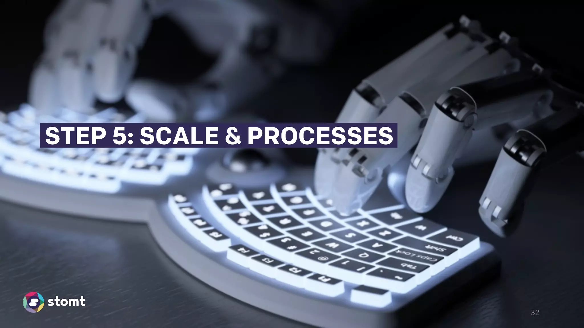 STEP 5: SCALE & PROCESSES
32
 
