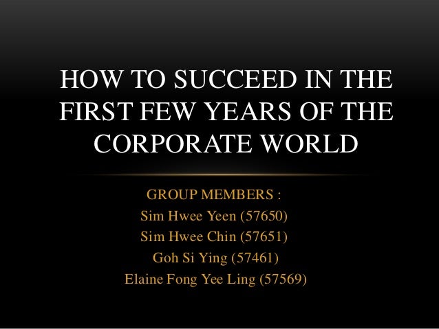 how to succeed in corporate world