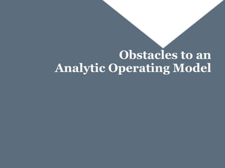 Obstacles to an
Analytic Operating Model
 