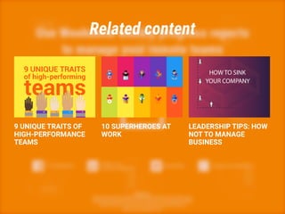 Related content
9 UNIQUE TRAITS OF
HIGH-PERFORMANCE
TEAMS
10 SUPERHEROES AT
WORK
LEADERSHIP TIPS: HOW
NOT TO MANAGE
BUSINESS
P
01010100 01100001
01100011 01101111
01110011 00100000
01110100 01111001
01110000 01100101
01110111 01110010
01101001 01110100
01100101 01110010
00100000 01100011
01101000 01101001
01101100 01101100
01
 