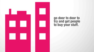 PRO TIP:
send your entire contact list the same
email marketing message.

(obviously about buying your stuff)
 